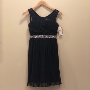 Girls navy dress NWT